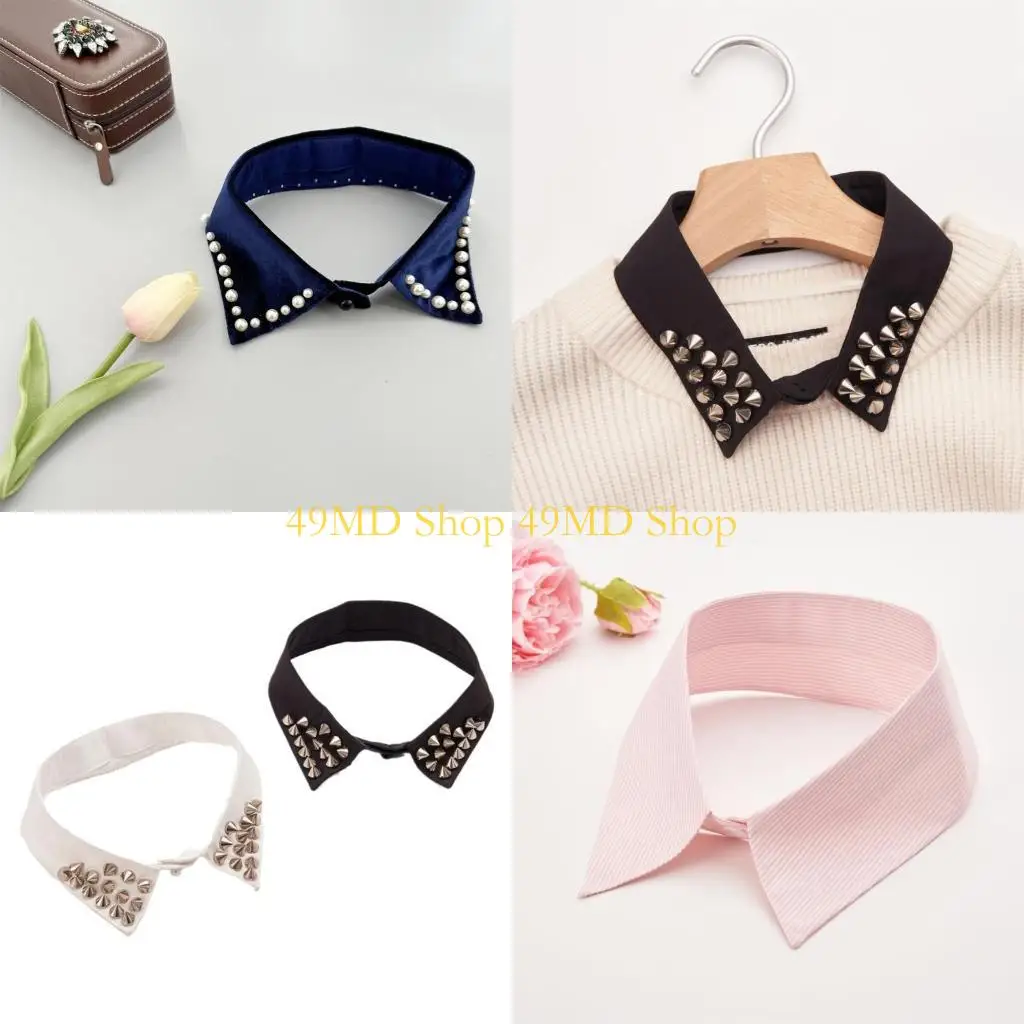 49md-付け襟-大人用-ユニセックス-取り外し可能なラペル-フェイクカラー-ラインストーン付き-ブラウス-トップ-シャツ-セーター-アクセサリー