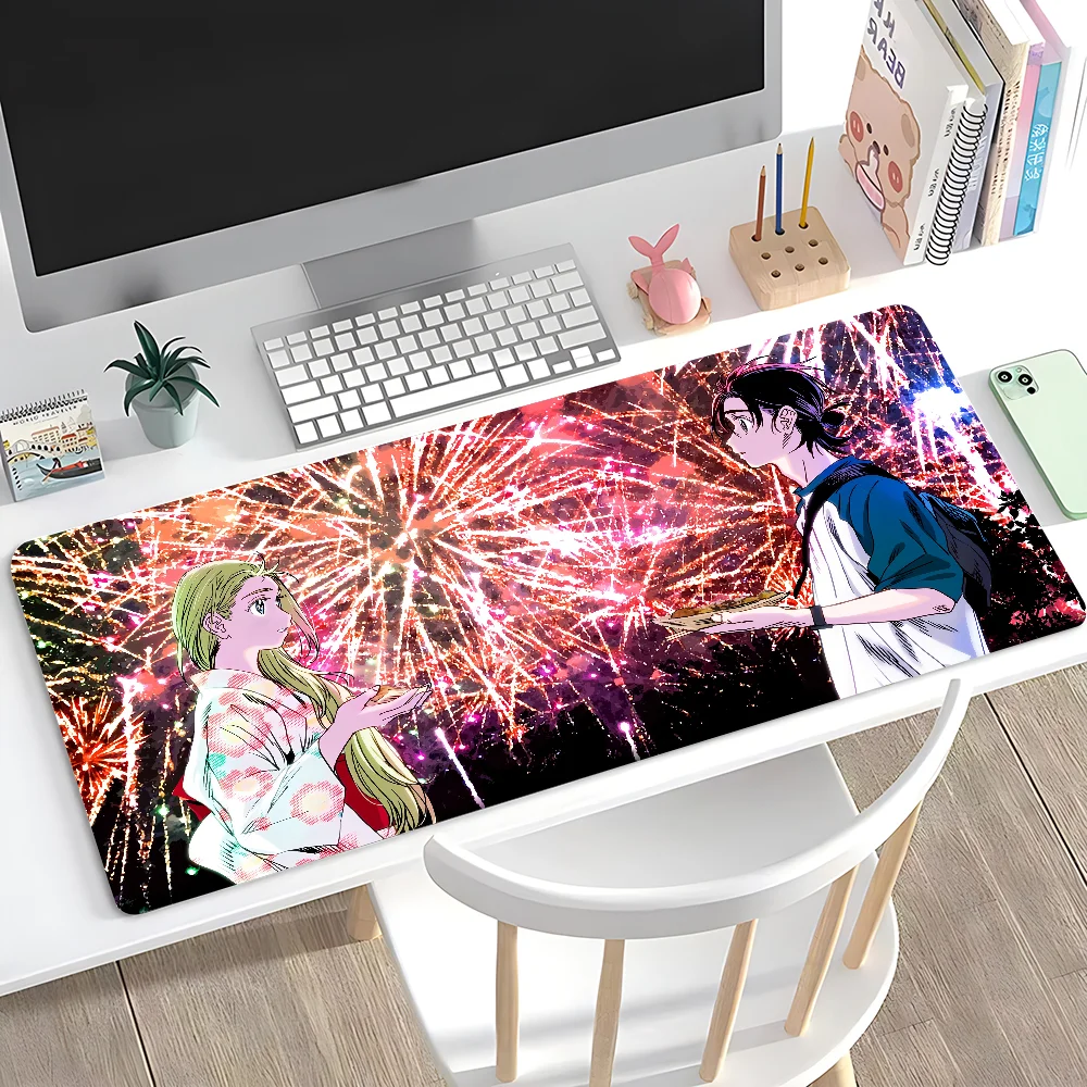 S-Summer T-Time R-Rendering Mousepad Large Anti-Slip Mouse Pad Stitched Edges Mat Durable Desk Laptop Gaming​ Keyboard Pad XXL
