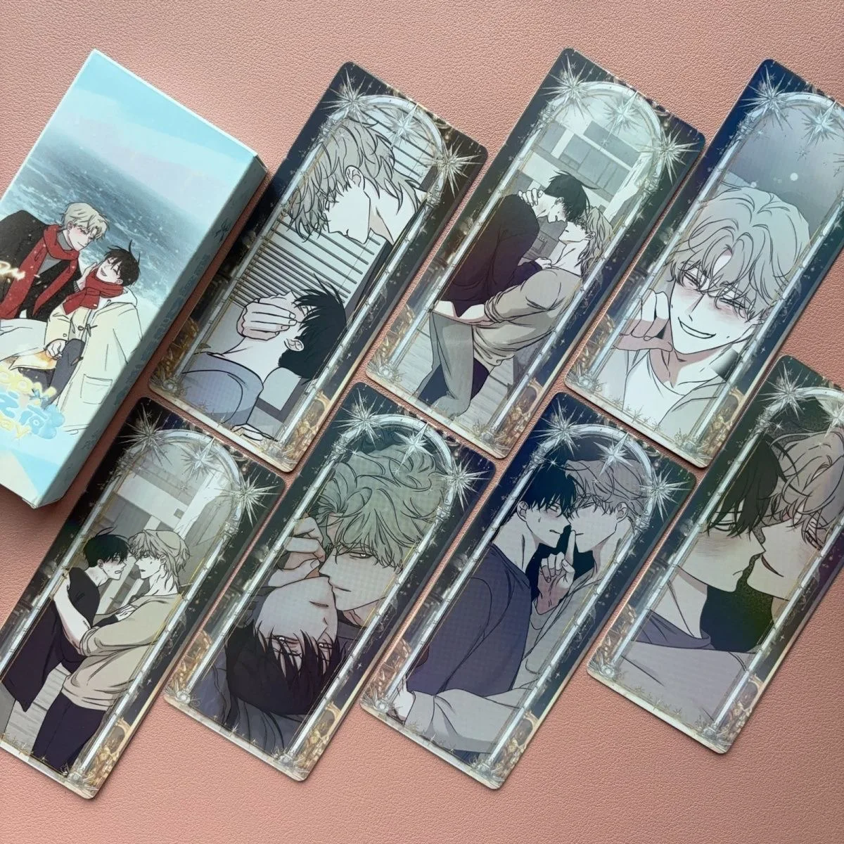 

40 Pcs/Set Korean Manga Low Tide In Twilight Laser Long Card Kim Euihyun, Yeo Taeju Comic Characters Collection Cards