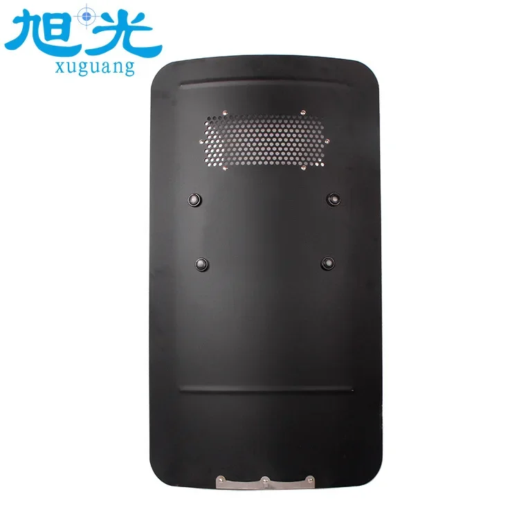 Metal Riot Shield, Aluminum Alloy Shield PC Protective Glasses Handheld Defense Security Square Shield Self-Defense Products