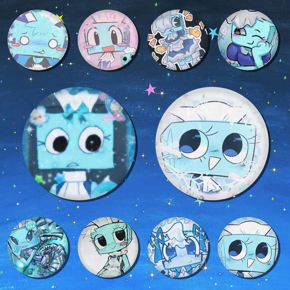 TISHA-Abzeichen für Rucksack-Accessoires, Manga-Icons, Anstecknadeln, runde Cartoon-Broschen für Kleidung, Taschen, Dekoration, Geschenke