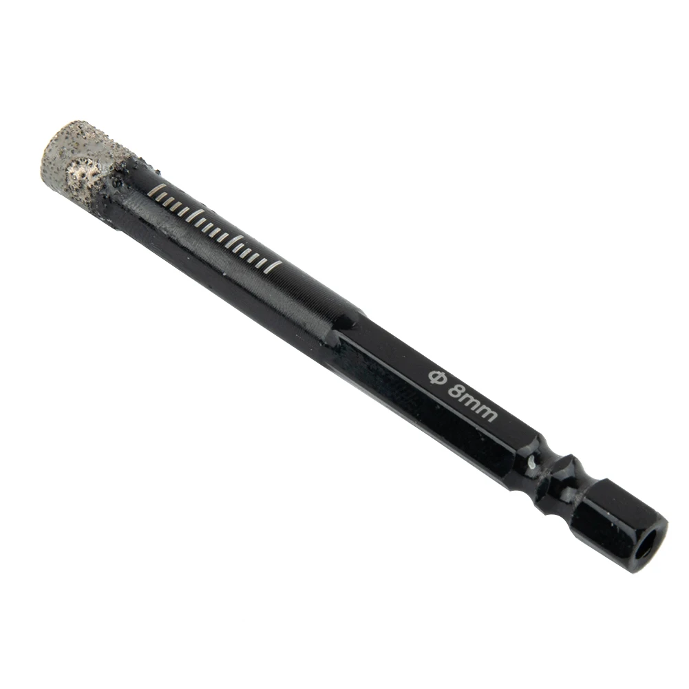

Tile/ceramic Drill Bits Tile Drill 10mm Diamond Length 4 Pcs 6.35mm Hexagon Shank 6/8/10/12mm Hole Dirll Size Black