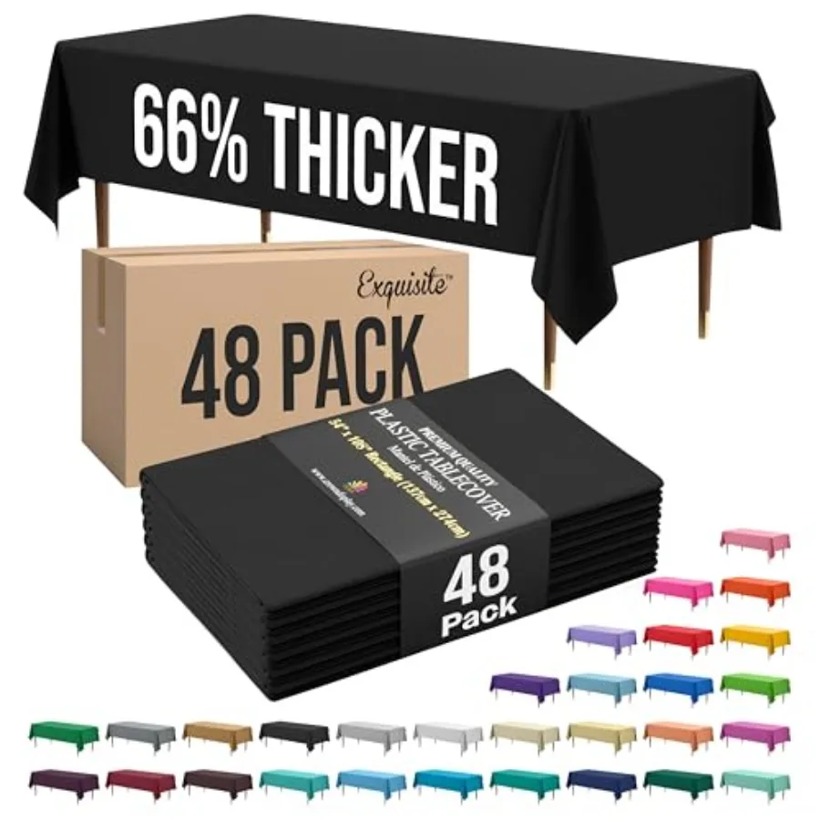 

lack Taleclots for Recle Tales 48 Pack Plastic Tale Clot Disposale 54" X 108" lack Tale Clots Recle Taleclot Plastic Taleclots