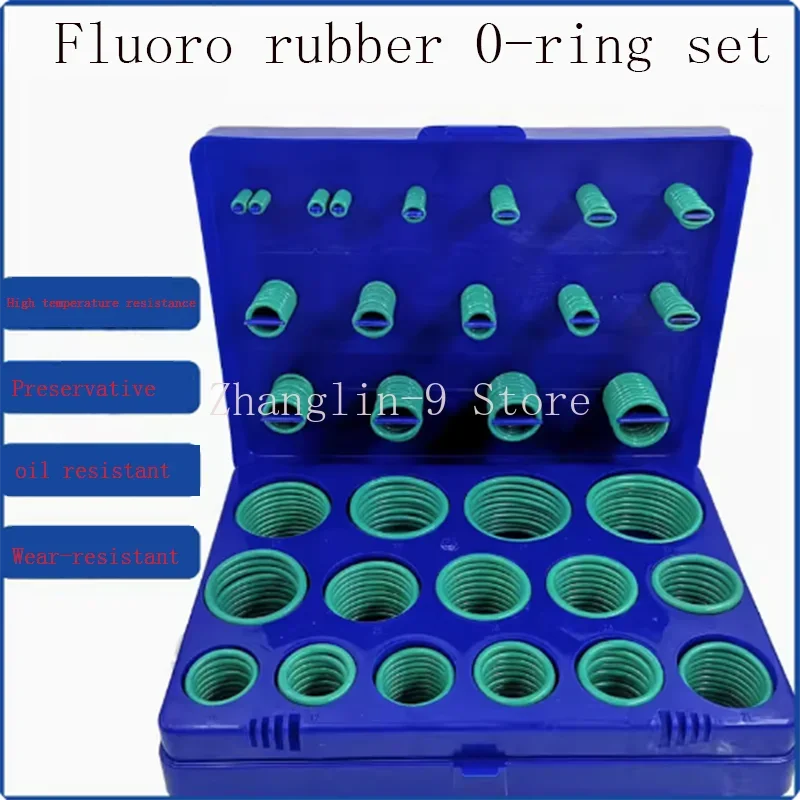 O-ring Variedade Kit Caixa Anel de Borracha de Flúor Verde Fkm O-ring Grupo Junta de Lavadora de Borracha de Vedação