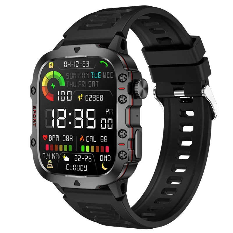 

QX11 1.96inch HD Screen bluetooth Call Heart Rate SpO2 Monitor Breath Training SOS Sleep Monitoring Multi-sport Smart Watch