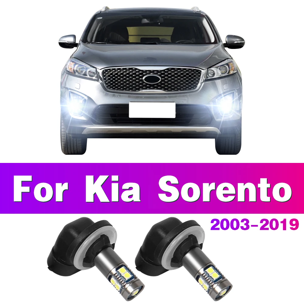 2X 881 886 889 H28 888 894 896 898 White LED Fog Light Bulbs Car Front Lamp Accessories For KIA Sorento 2003 - 2019 2018 2017