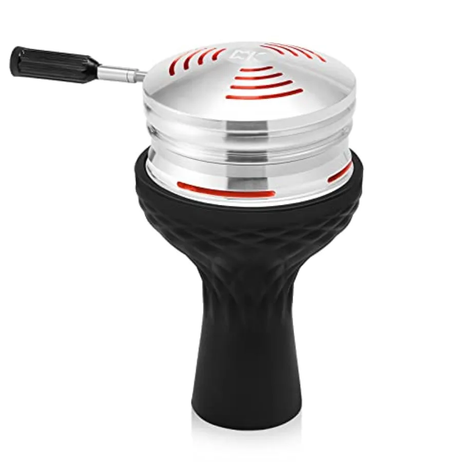 

Hookah Bowl Set with HMD - Kitosun Vulcan Heat Management Device + Silicone Phunnel Bowl Save Shisha Flavors Easy Smoke Great A