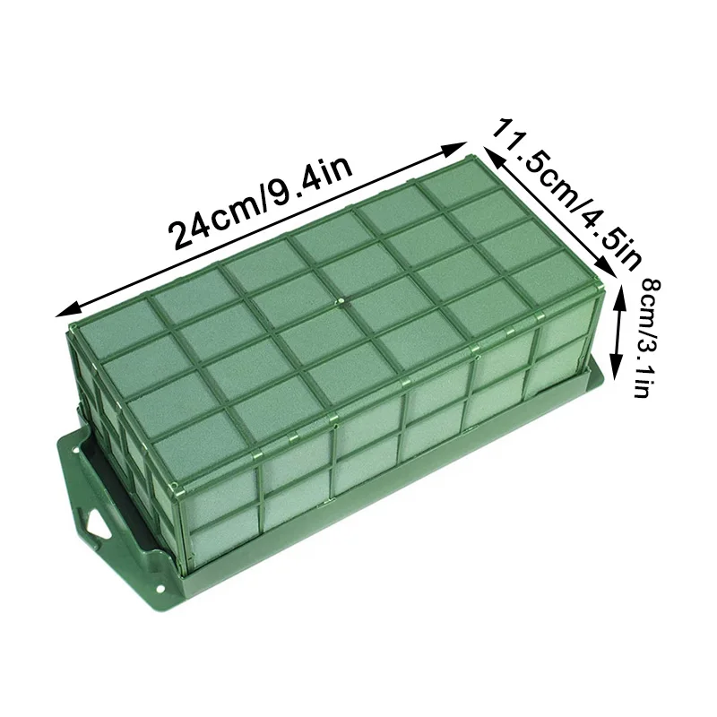 1/2/4Pcs Floral Foam Cage Green Oasis Foam Brick DIY Florist Flower Arrangements Mud Blocks Flower Foam Holder Cage Decoration