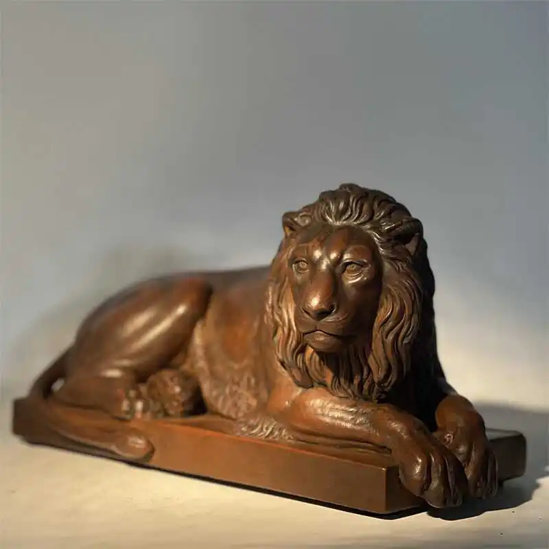 

European museum sculpture lying lion Danish replica desktop decoration ornament home landscaping desk decoration
