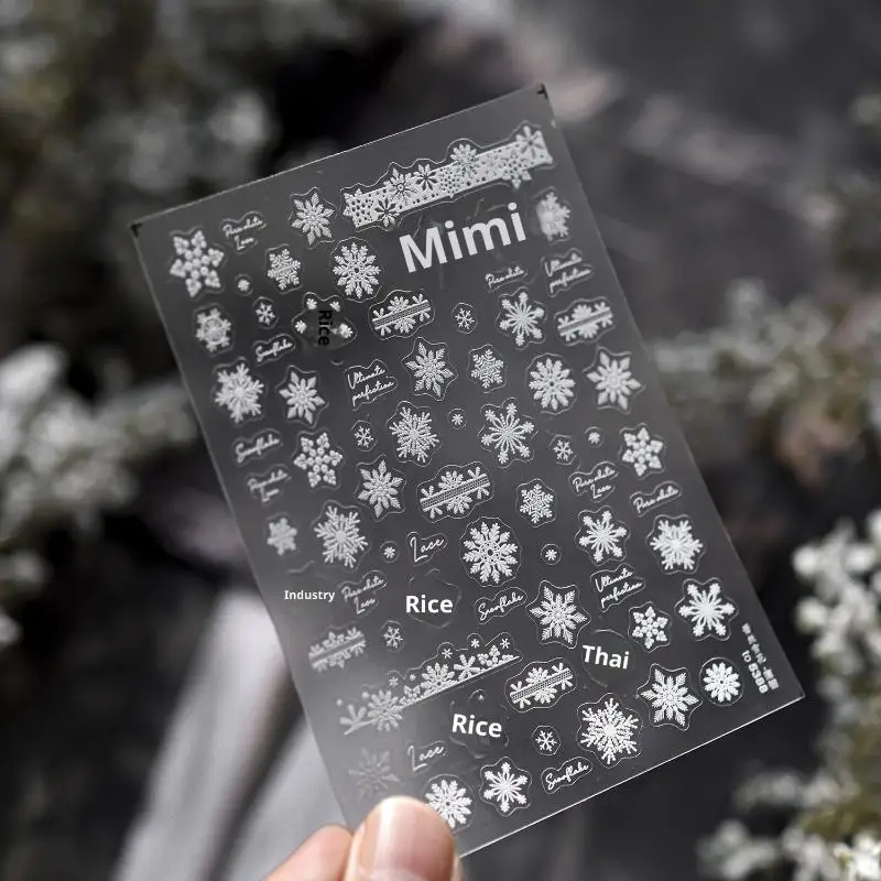 Lace Snowflake Nail Art Stickers Modern Simple Nail Stickers Lace Snowflake Ornament Nail Art Stickers Decoration