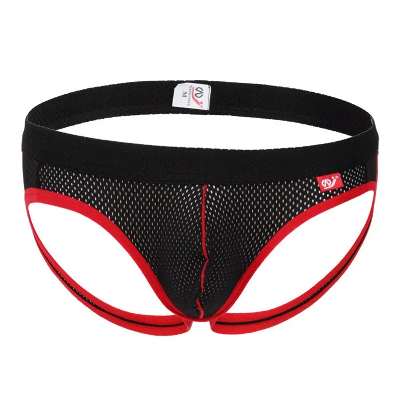 Mesh Jockstrap Men Thong Underwear Sexy Pouch Backless Erotic Panties Jock Straps Lingerie Breathable Underpants Slips