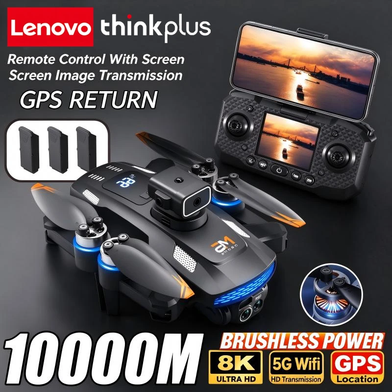 Lenovo ThinkPlus M6 Drone 8K Aerial HD Camera Intelligent Obstacle Avoidance Brushless Power Screen Remote Control GPS Drone