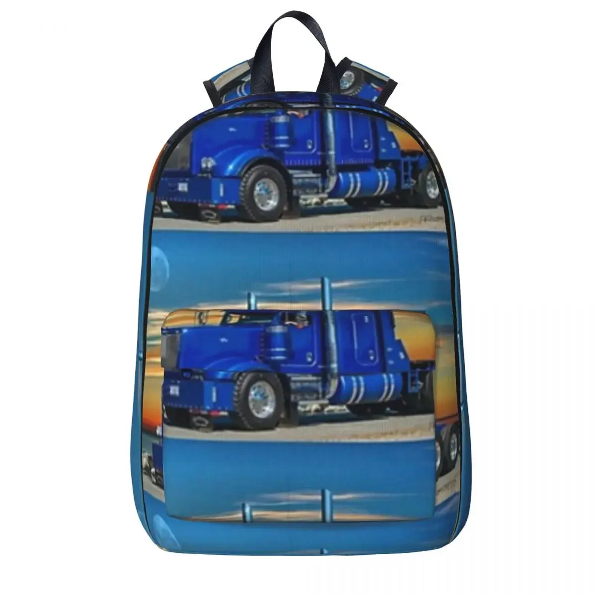 

Blue Peterbilt Woman Backpacks Boys Girls Bookbag Casual Students School Bags Portability Travel Rucksack Shoulder Bag