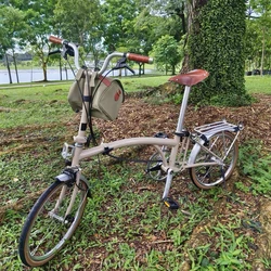 Carston 20 Inch 9 Speed CRMO Tri Fold Frame Dual V-Brake Portable 53T CNC Crankset 20 Inch Wheel Folding Bike City Bicycle