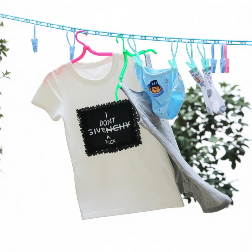 Outdoor Laundry Rope Windproof Nylon Drying Line Portable Clothesline Non Slip Accessory For Camping Travel Backyard