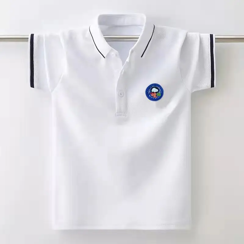 Boys' Polo Shirt 2026 Summer New Release Casual Short Sleeve T Shirt for Kids Trendy Collared Design with Breathable Cotton​