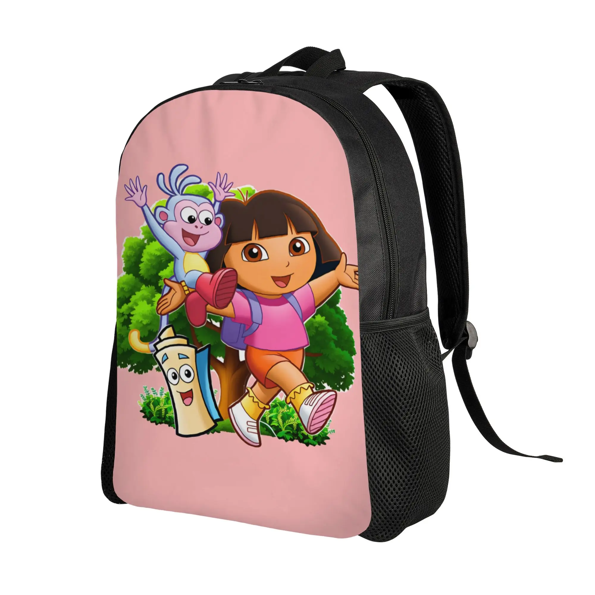 D-Doras and Friends Backpack  Daily Backpacks Women Men Custom Durable High School Bags Funny Rucksack