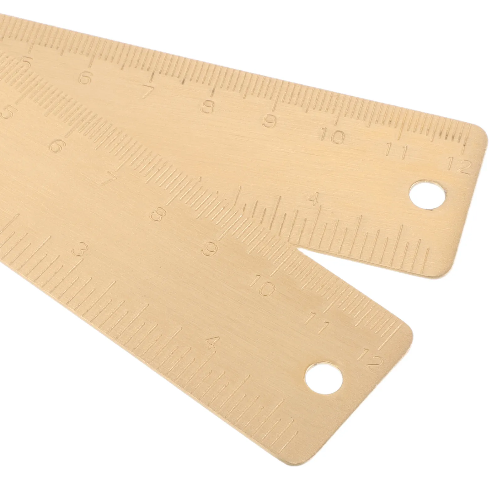 2Pcs 12Cm Mini Brass Ruler Precision Engraved Metal Measuring Tool for Artists Architects Students Portable Sketching Drafting