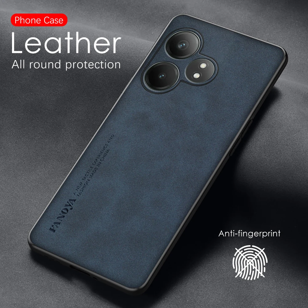 Luxury Lambskin Leather Matte Case For Realme GT 6T 5G TPU Soft Shockproof Coque RealmeGT6T Realmi Realmy GT6T GT 6T 6 T T6 2024