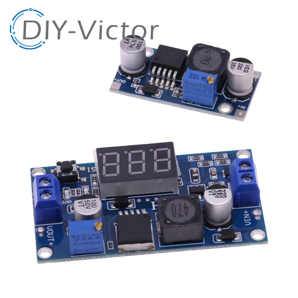 XL6009 DC-DC Boost Power Supply Voltage Regulator Step-up Module Output Adjustable 5V With Digital Display 4A LED Voltmeter