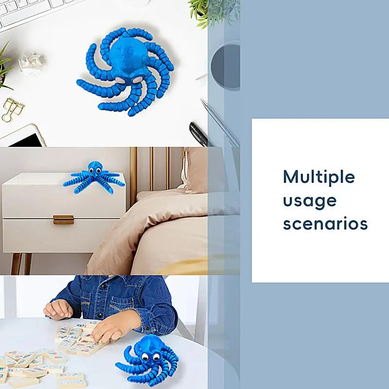 Polpo giocattolo casa animale display divertente polpo con giunti mobili decorazione ornamento per tavolo ragazzi ragazze bambini spazio vivente