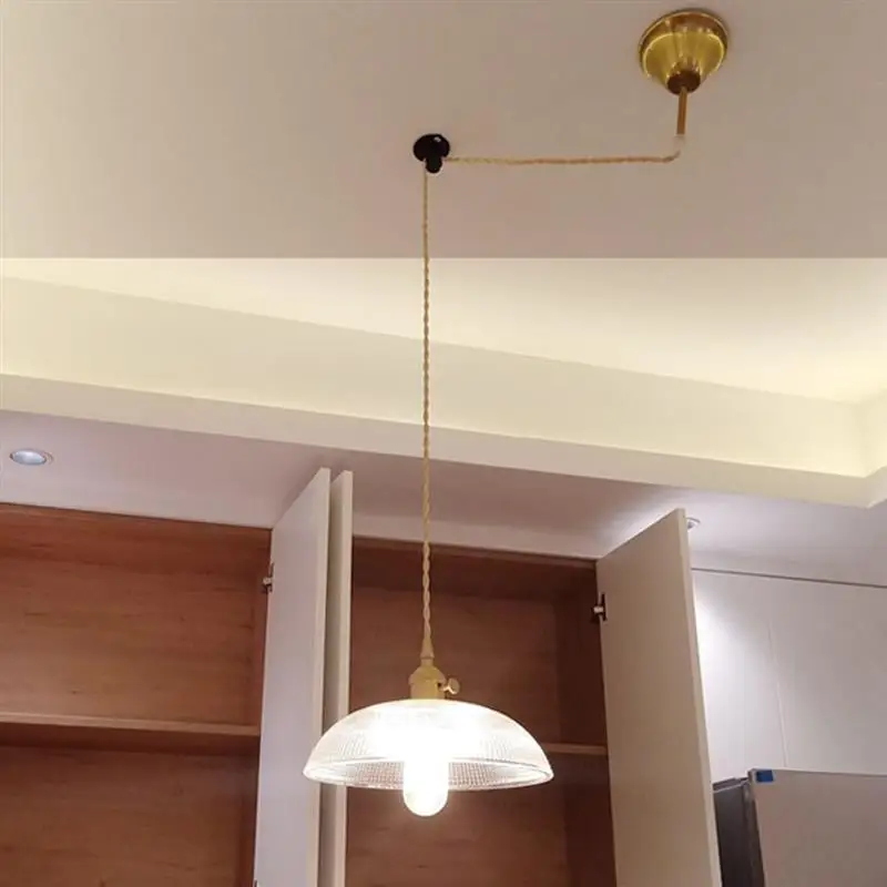 Sostituzione dell'attacco della puleggia del blocco della puleggia del rullo di sollevamento girevole della lampada da soffitto del lampadario della puleggia in metallo