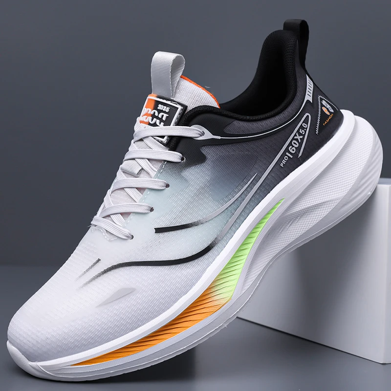 

Marathon Air Cushion Carbon Plate Sports Running Shoes Men Breathable Lightweight Men Comfortable Nonskid Speciality Sneakers