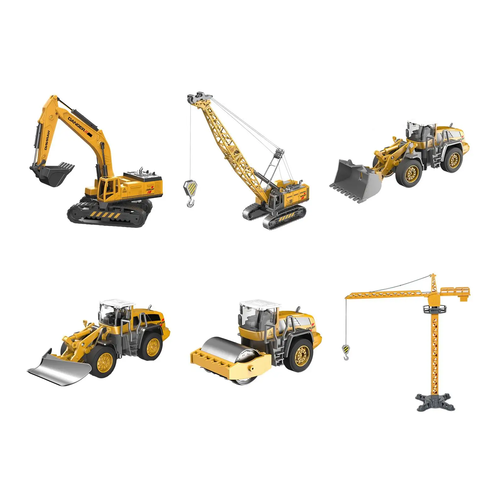 Construction Vehicles Toys, Mini Alloy Engineering Trucks Toy for 3 4 5 6 7 Years Old Boys