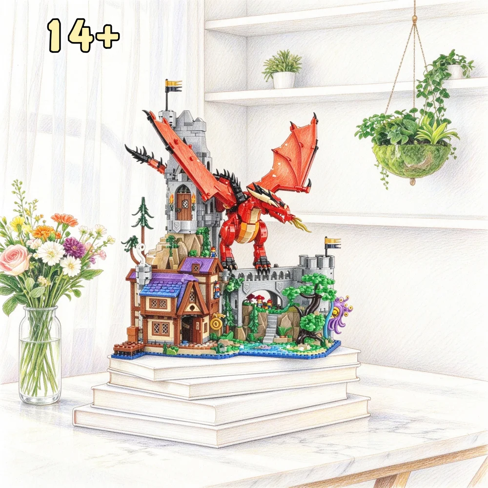 2026 Red Dragon Dungeons Inventory Home Decor Table Decor Castle Gifts Christmas Gifts