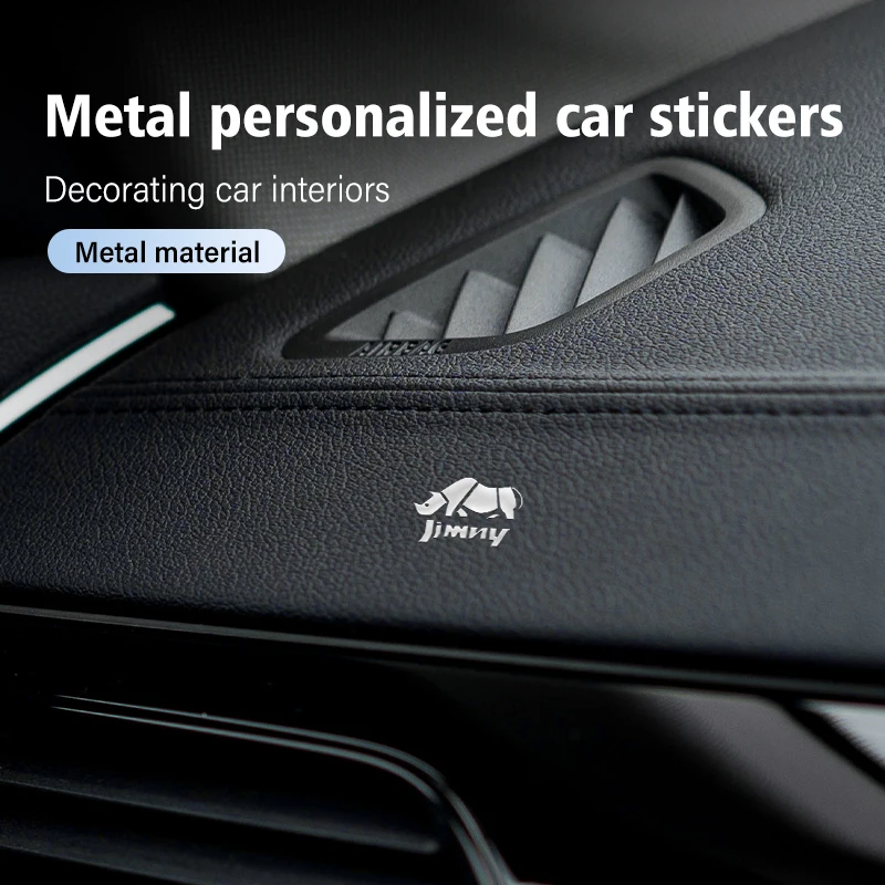 4pcs Car Metal Emblem Window Wiper Speaker Stereo Stickers For Suzuki Jimny jb23 jb64 jb43 jb74 jb53 jb32