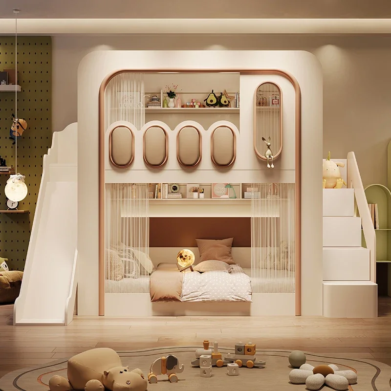Upper and lower bunk beds do not interfere with each other, sister and brother beds, second-layer beds, high and low beds, mothe