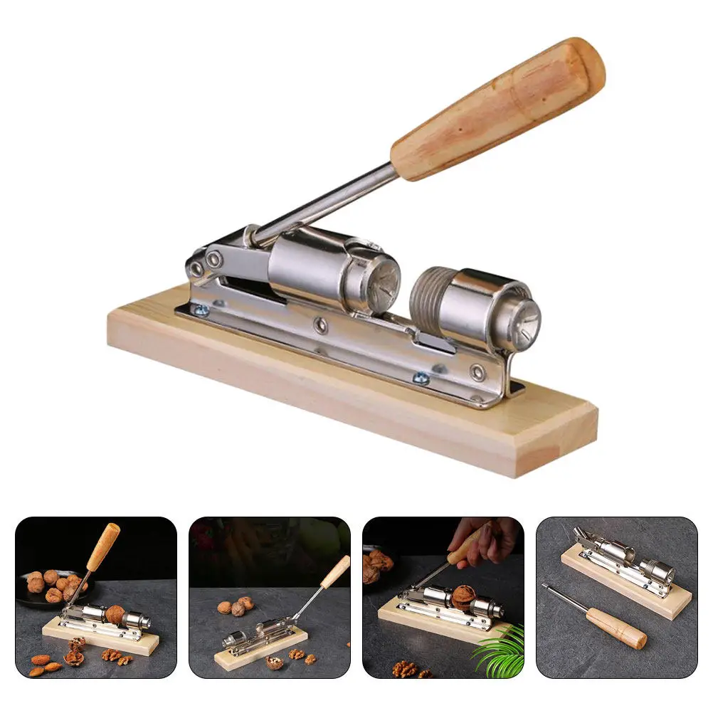 Mechanical Walnut Nutcracker Stainless Steel Sheller Adjustable Portable Nut Opener Kitchen Tool for Walnut Lovers