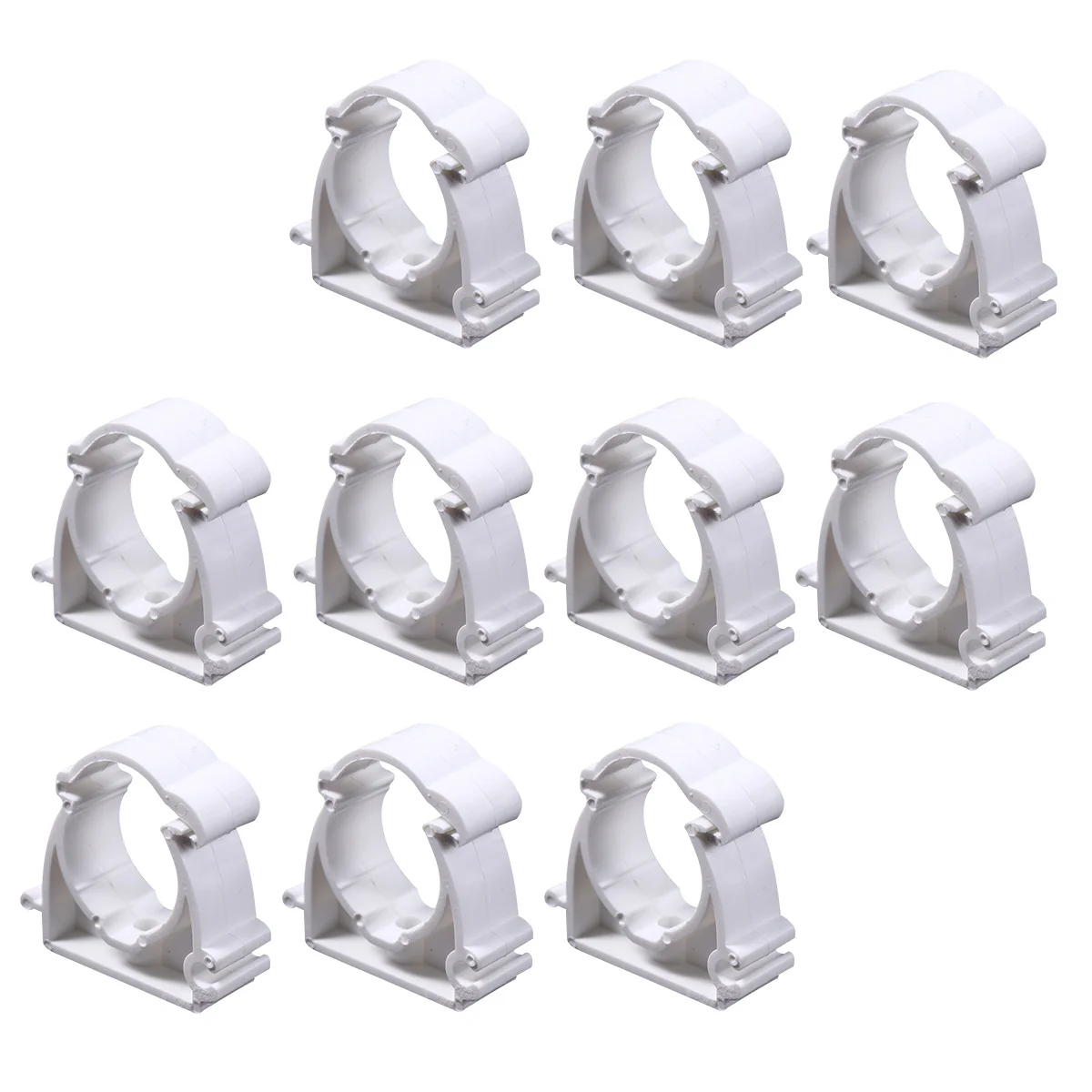 

10Pcs Plastic Pipe Clips Clamp Flexible No Lid Design Suitable for 25mm Diameter Water Pipes Sturdy Conduit Holder