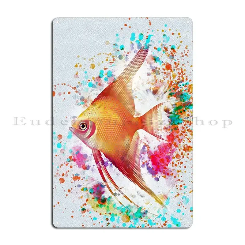 Angel Fish Metal Sign Design Wall Decor Cinema Design Cinema Tin Sign Poster