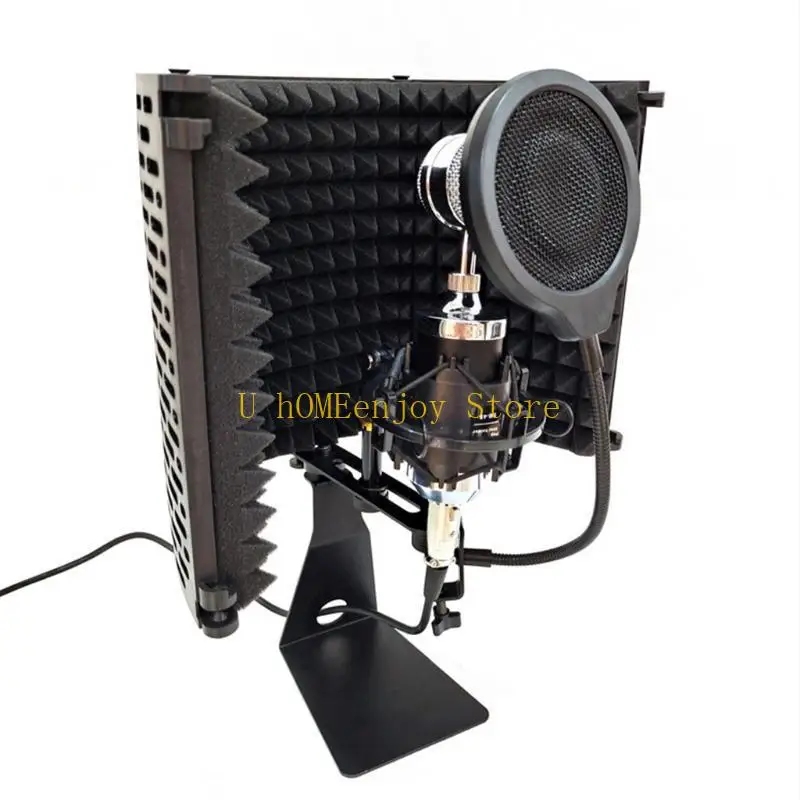 B0KF Microphone Rack Stand L على شكل قوس قوس الصدمة مكافحة MIC