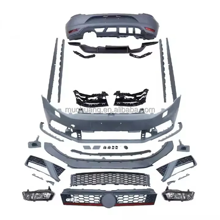 

2015 PP G-TI Style Body Kit for Volkswa-gen POLO Complete with Front Bumper Rear Bumper Side Skirts Grill