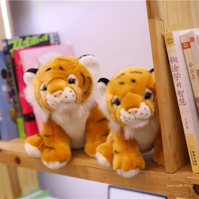 Y4UD Simpatico peluche tigre simulazione per bambola per ciondolo decorativo orname portachiavi