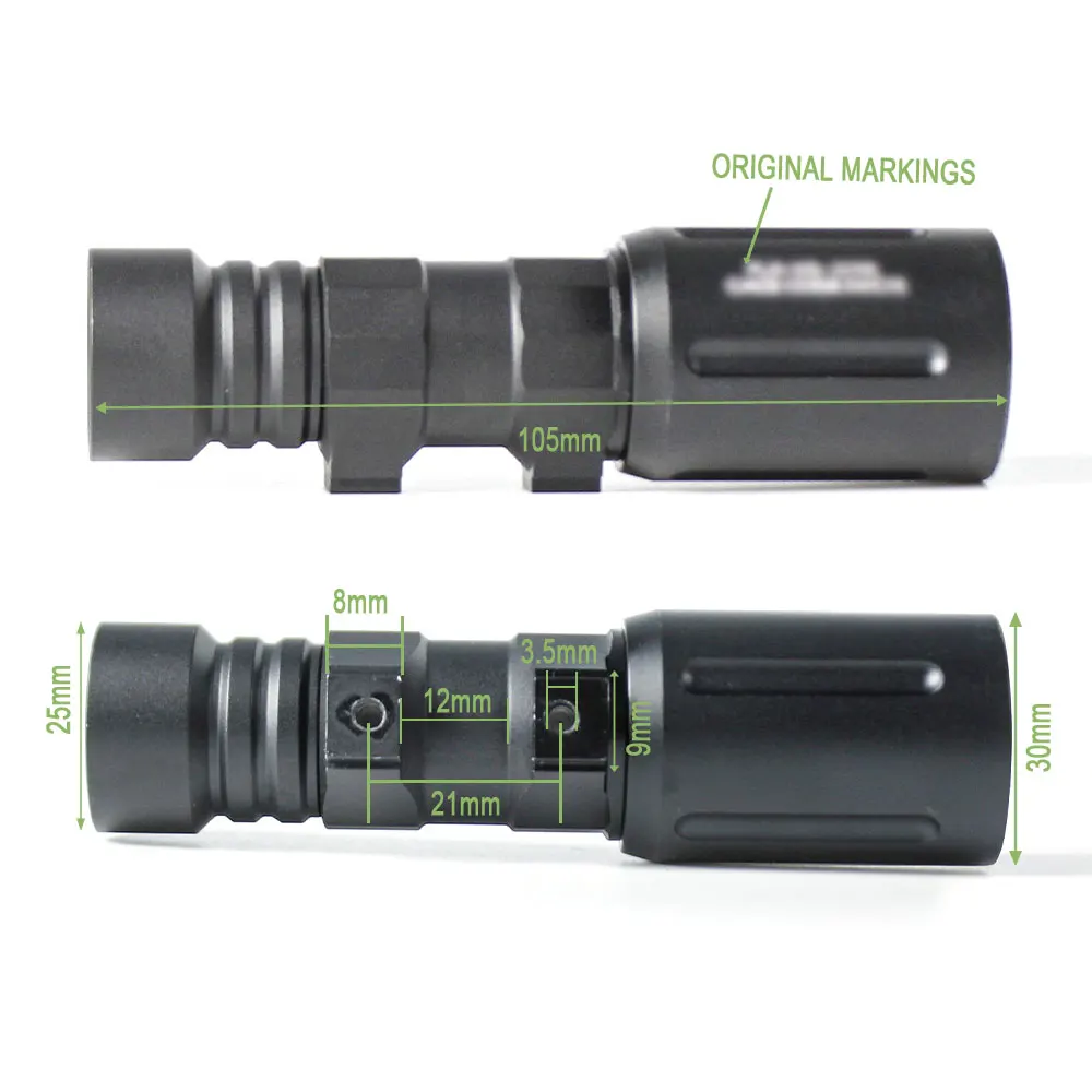 SOTAC Metal PLH V2 Light Weapon 1300 Lumens Tactical Hunting Flashlight With Original Markings