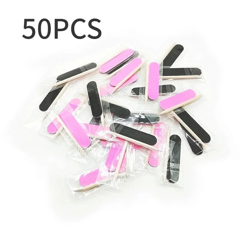 

50pcs Disposable Nail Cleaning Care Kit Mini Nail File Sticks Nail Art Tool Portable Filer Accessories Manicure Supplies Drill