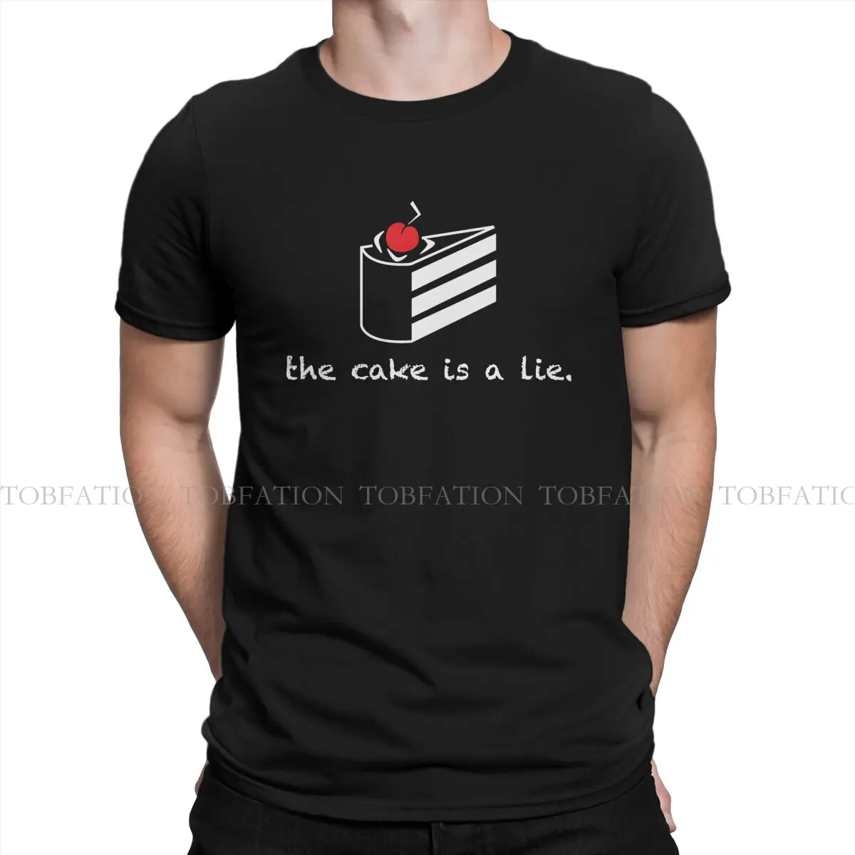 The Cake Unique TShirt Portal Game 100% Cotton Hip Hop Gift Idea  T Shirt Short Sleeve Ofertas