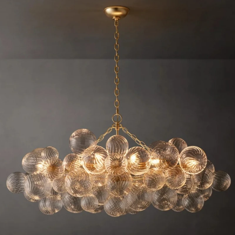 

Винтажная светодиодная стеклянная потолочная люстра с пузырьками, дизайнерское креативное освещение, подвесные светильники, блеск для гостиной, столовой, светильник Lampen