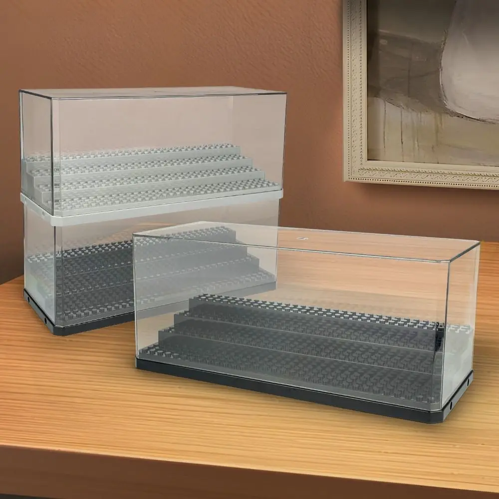 Vitrina Transparente de Acrílico para Minifiguras, Diseño Apilable, Exhibición de Bloques de Construcción, Gran Capacidad, Escalones Móviles