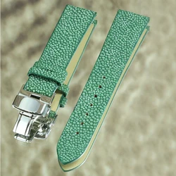 FUYIJIA 14MM~24MM Custom Devil's Fish Skin/Pearl Fish Skin Watchbands Luxury Brand Watches Substitute Strap Genuine Leather Belt