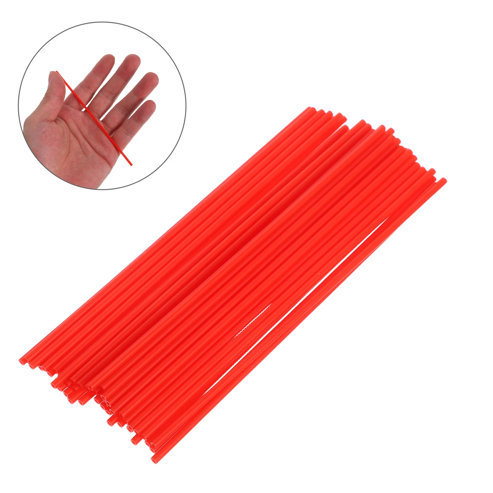 

50Pcs Extension Hose for Spray Can Nozzle Lubricant Applicator Tube Tips Rust Remover Sprayer Nozzle Replacement Red Tubes
