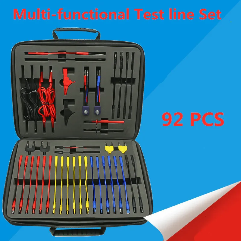 

New! 92pcs Whole Set Multimeter Test Lead Kits Set Essential Automotive Electronic Connectors Cables Hand Tool Tester