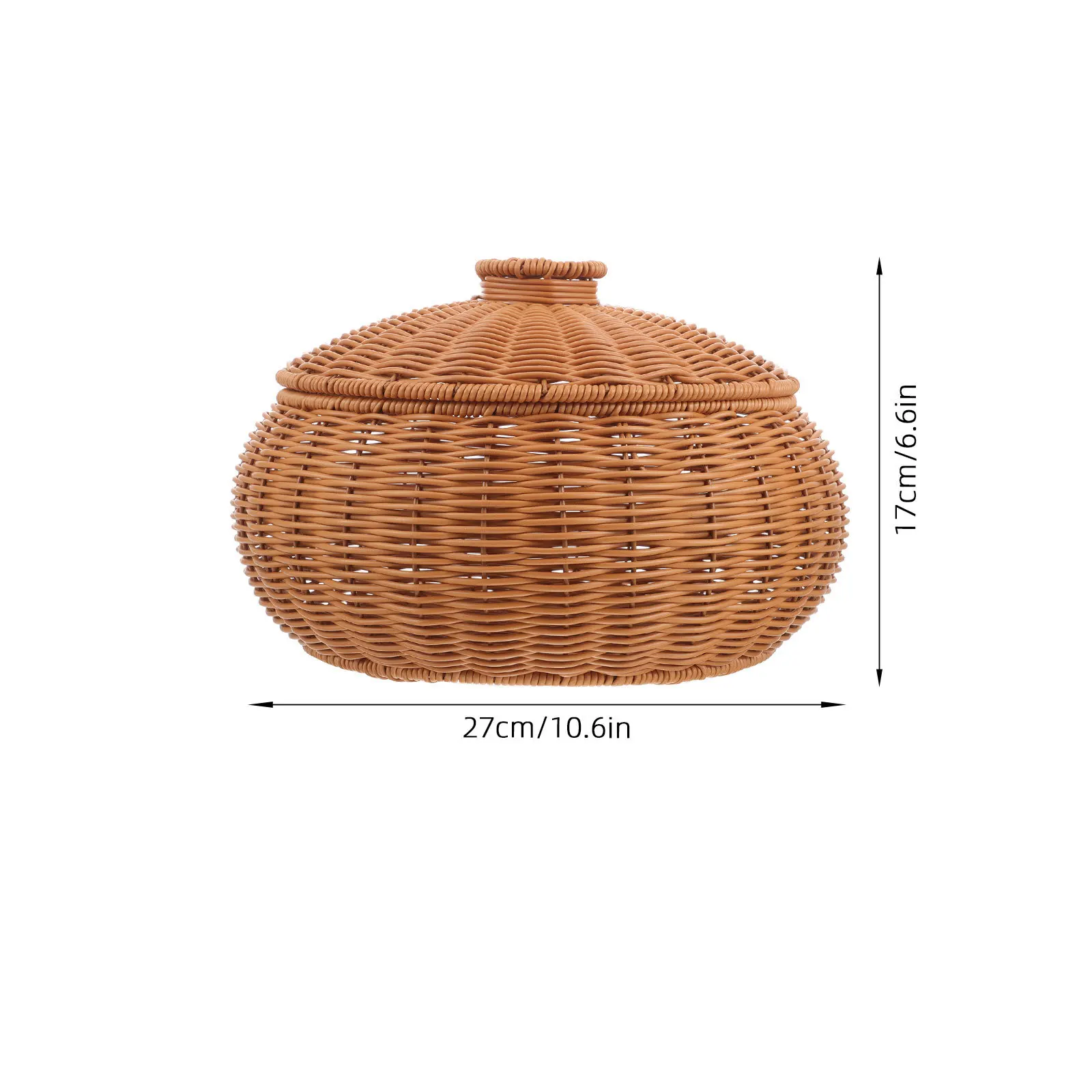 

Woven Basket For Fruit Bread Egg Vegetable Storage Lidded Snacks Organizer Kitchen Rustic Style Plastic Metal Mesh