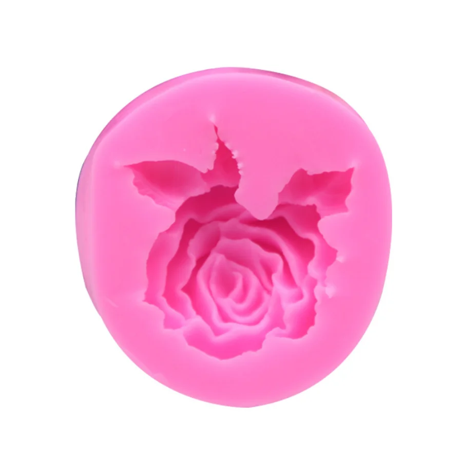 Flower Bloom Rose Shape Silicone  3D Cake Mold Fondant Soap Baking Tool Moulds Cupcake Jelly Candy Chocolate Decoration stand