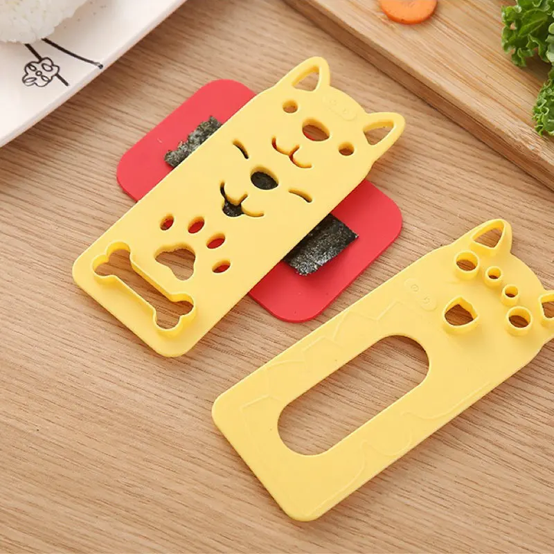 Japanese Style Sushi Decoration Tool Cartoon Cat Shape Sushi Rice ball Mold set