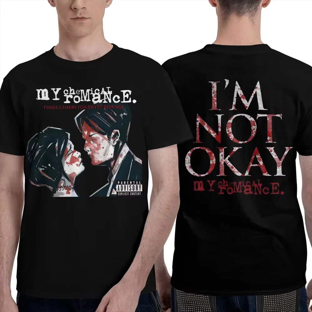 Camisetas de algodón puro de My Chemical Romance Queen Rock Band, camiseta Hipster para hombre, camisetas informales de manga corta a la moda, camisetas Unisex