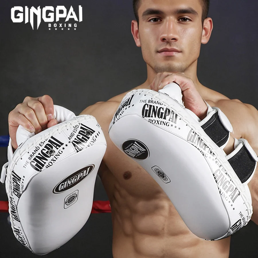 Picture 4: 1PC Boxing Pad Sand Bag Fitness MMA BoxingTaekwondo Hand Foot Kicking Pads PU Leather Training Gear Muay Thai Foot Target